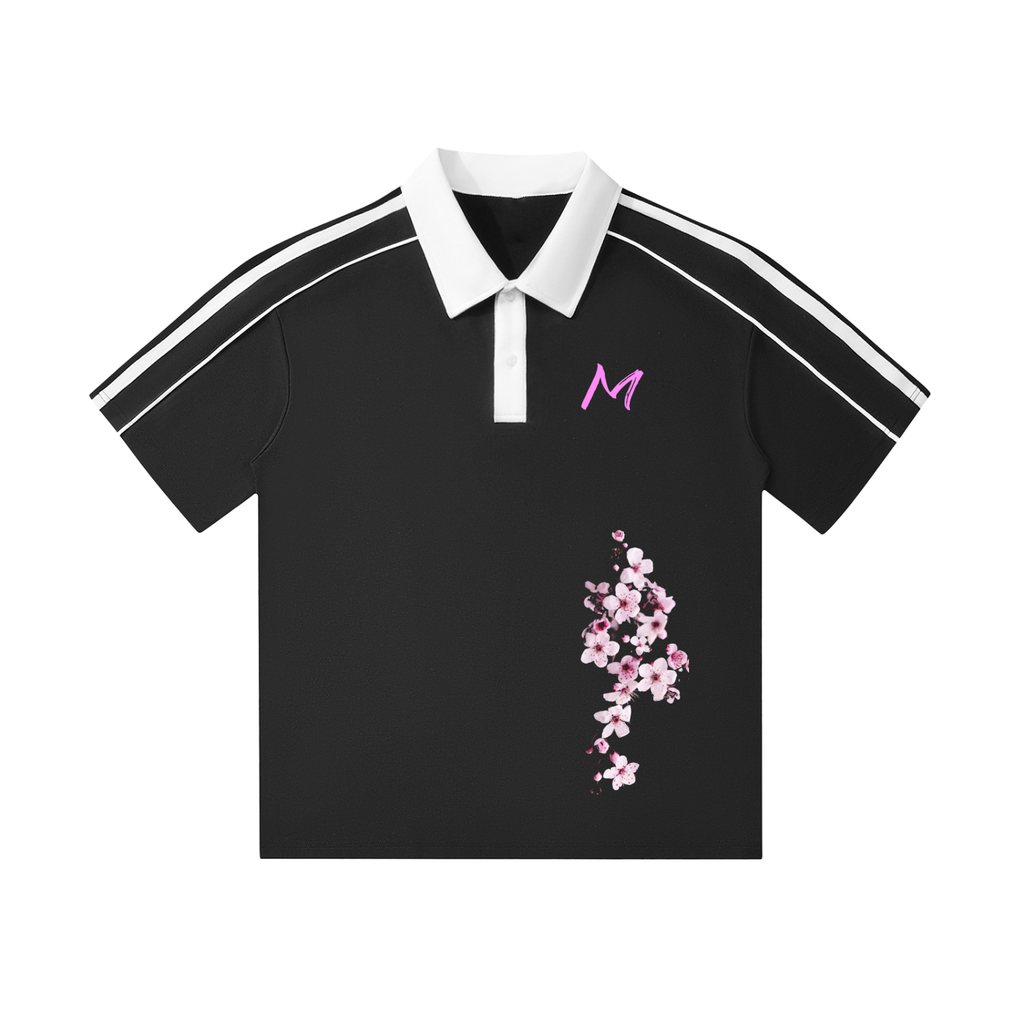Contrast Collar Short-Sleeve Polo Shirt